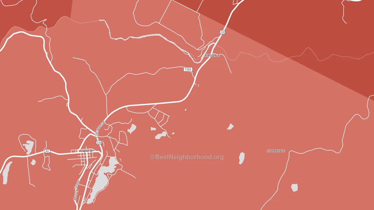 Ringdale, PA block-group political-lean map