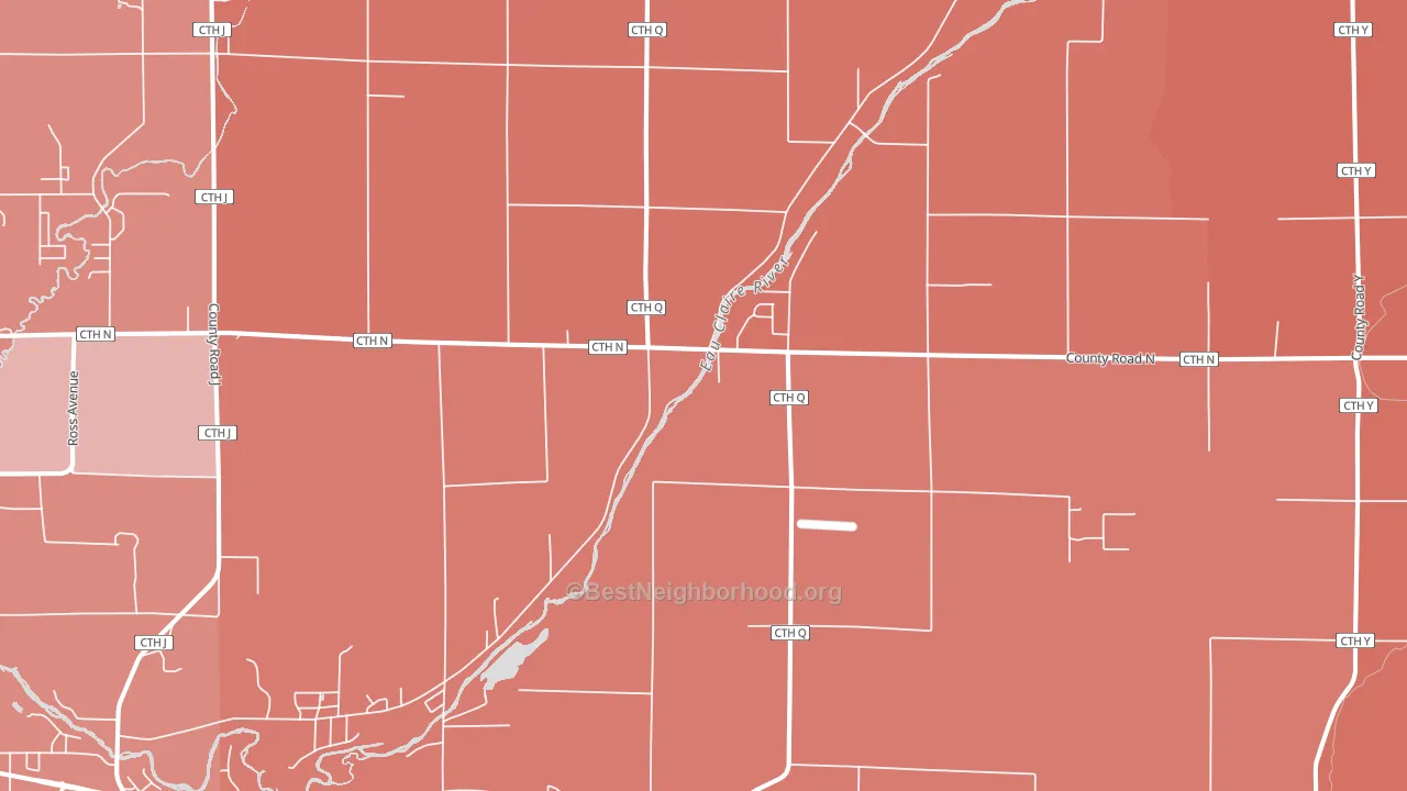 Ringle, WI block-group political-lean map