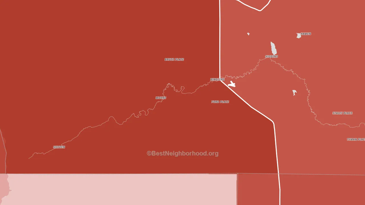 Ringling, MT block-group political-lean map