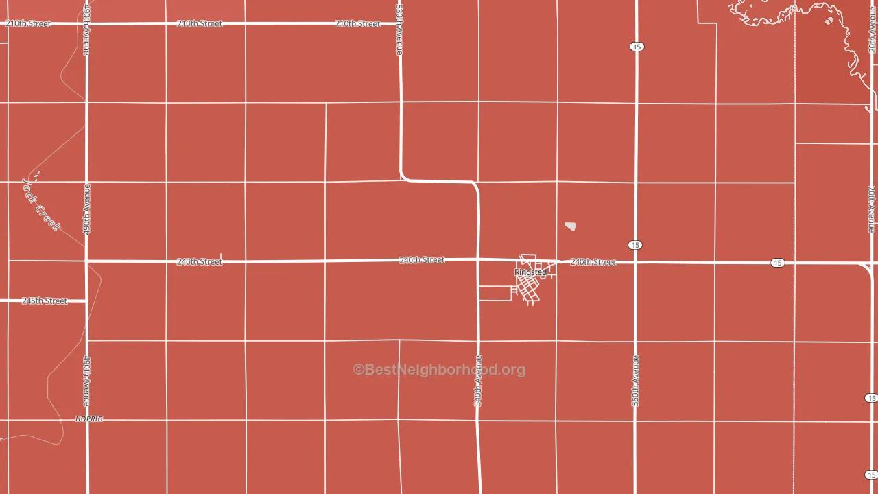 Ringsted, IA block-group political-lean map