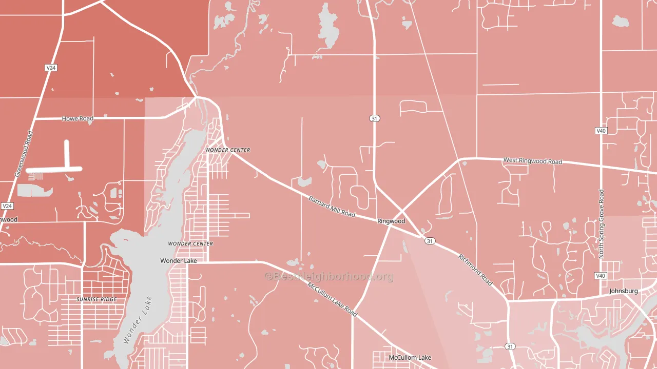 Ringwood, IL block-group political-lean map