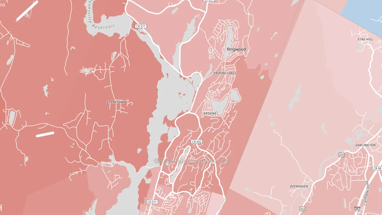 Ringwood, NJ block-group political-lean map