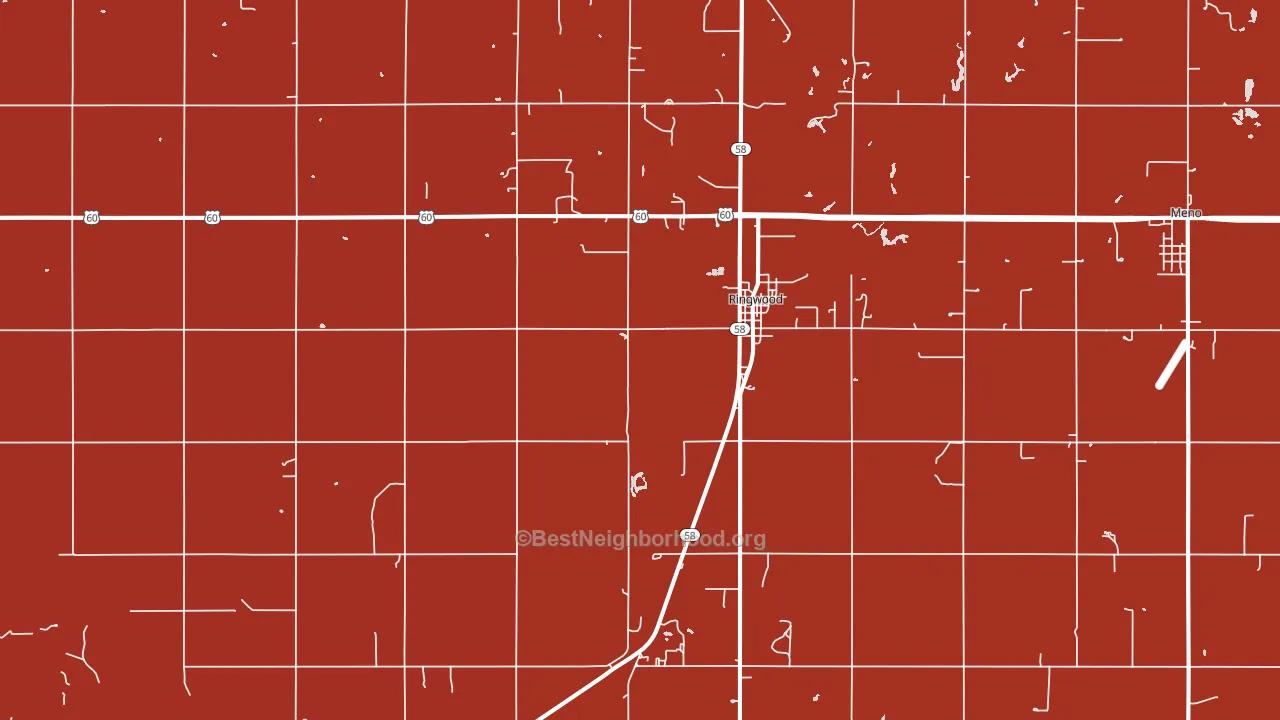 Ringwood, OK block-group political-lean map