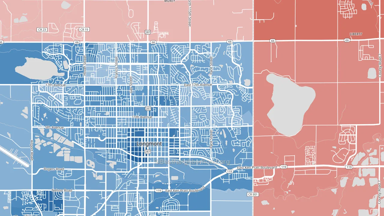 Rinn, CO block-group political-lean map
