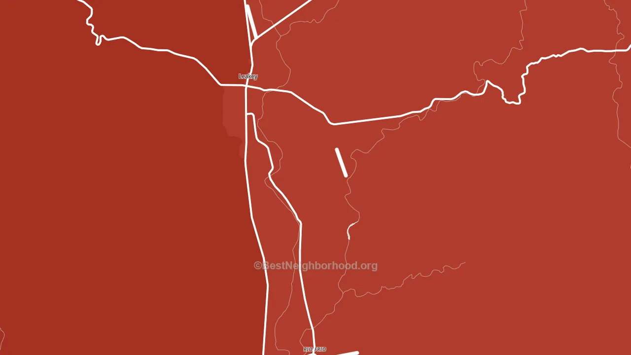 Rio Frio, TX block-group political-lean map
