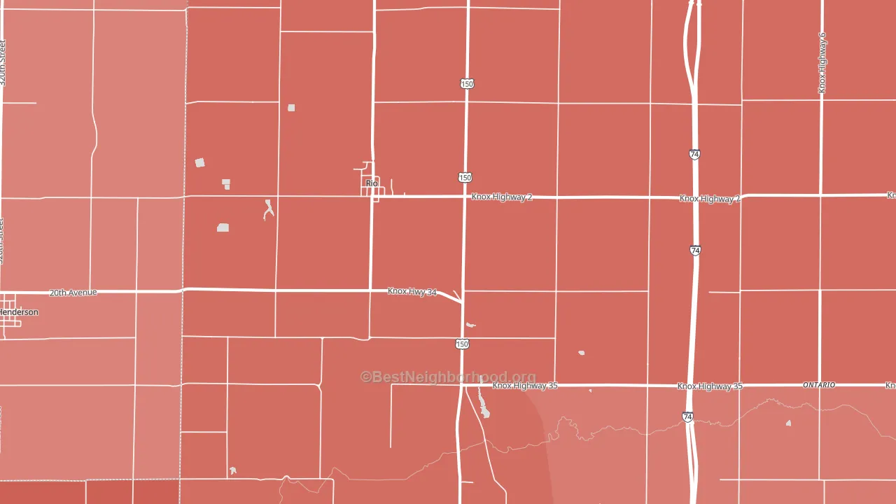 Rio, IL block-group political-lean map