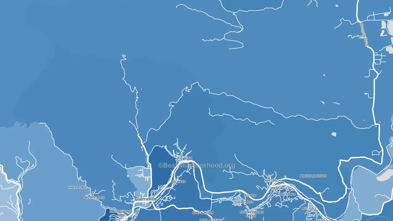 Rio Nido, CA block-group political-lean map