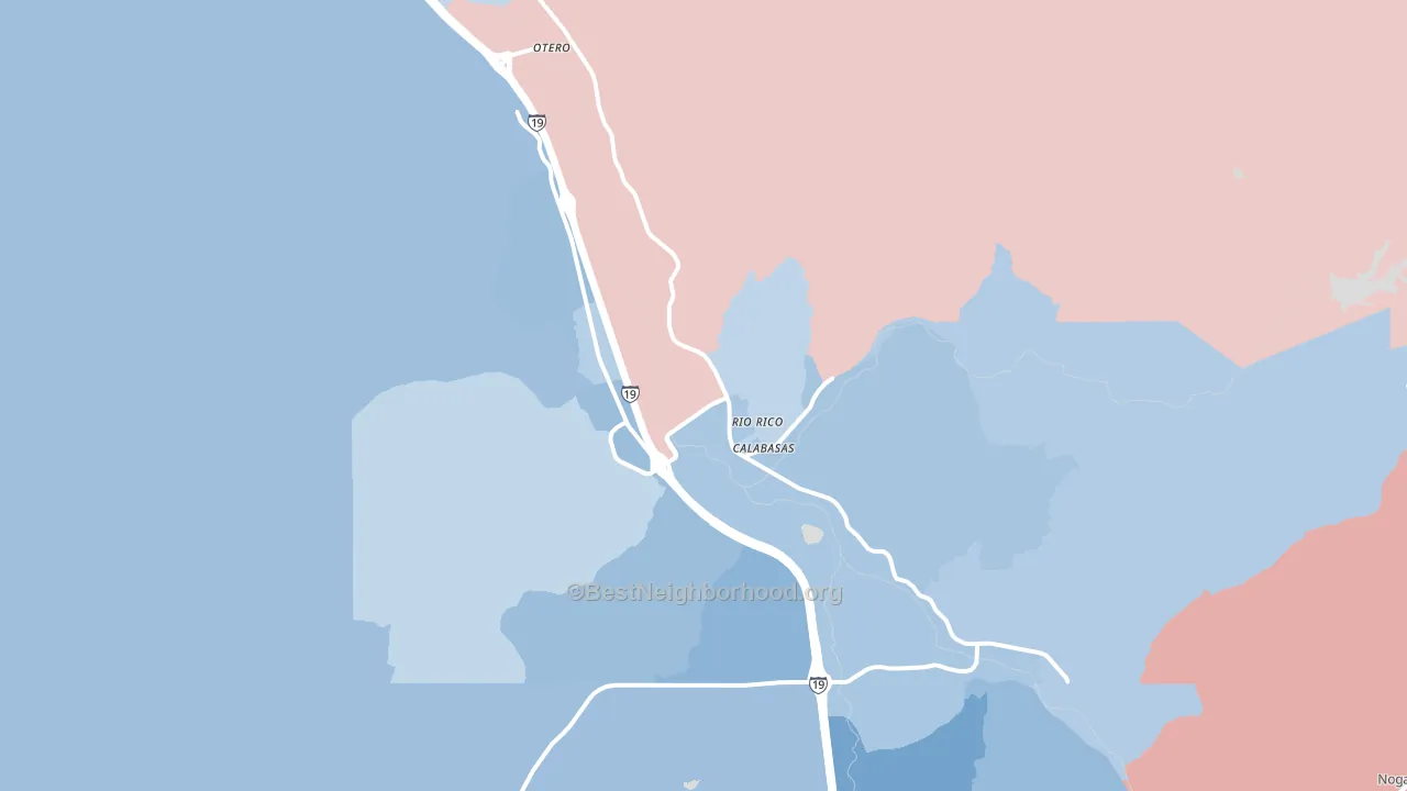 Rio Rico, AZ block-group political-lean map