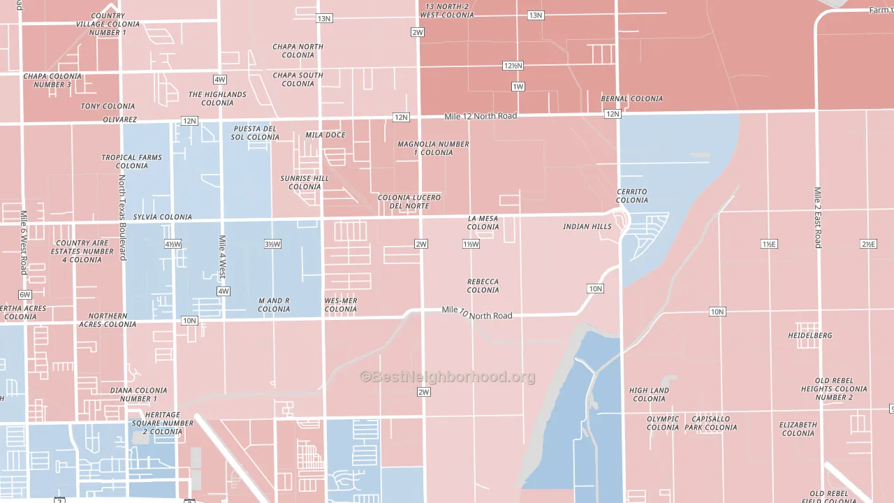 Rio Rico, TX block-group political-lean map