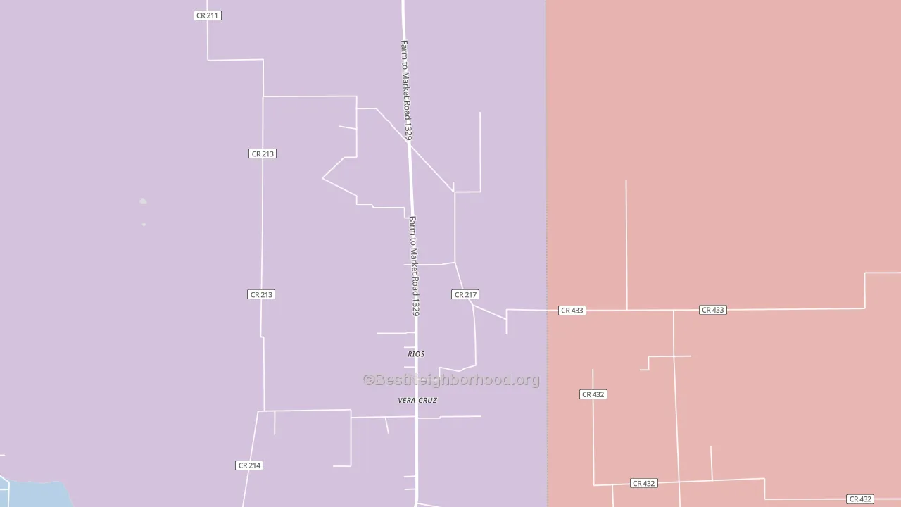 Rios, TX block-group political-lean map