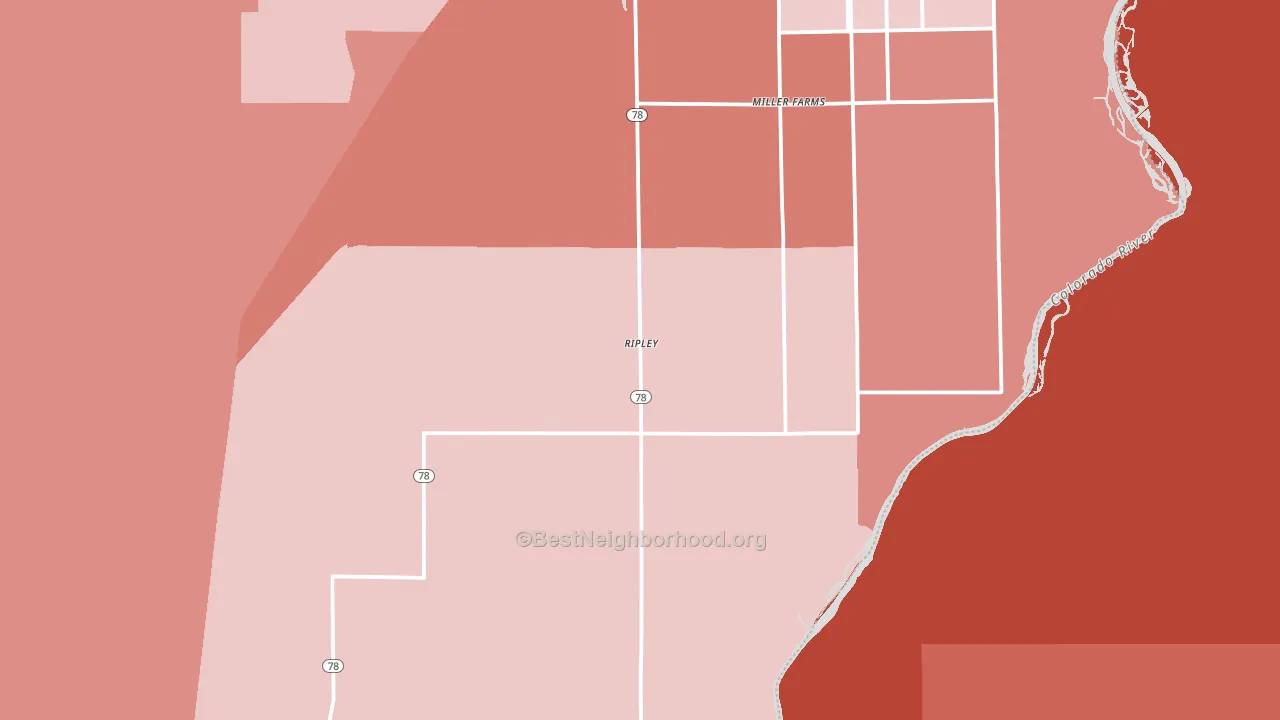 Ripley, CA block-group political-lean map