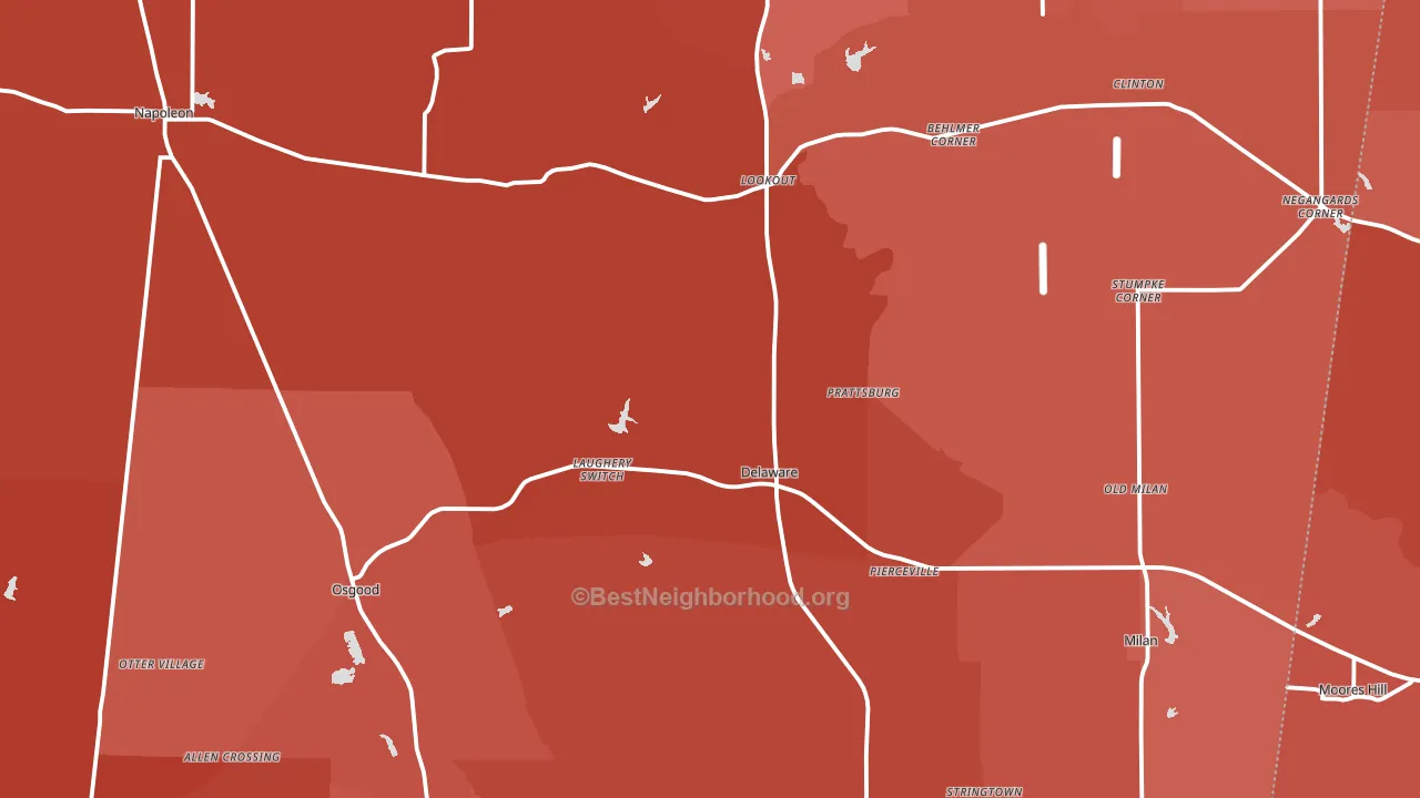 Ripley County, IN block-group political-lean map