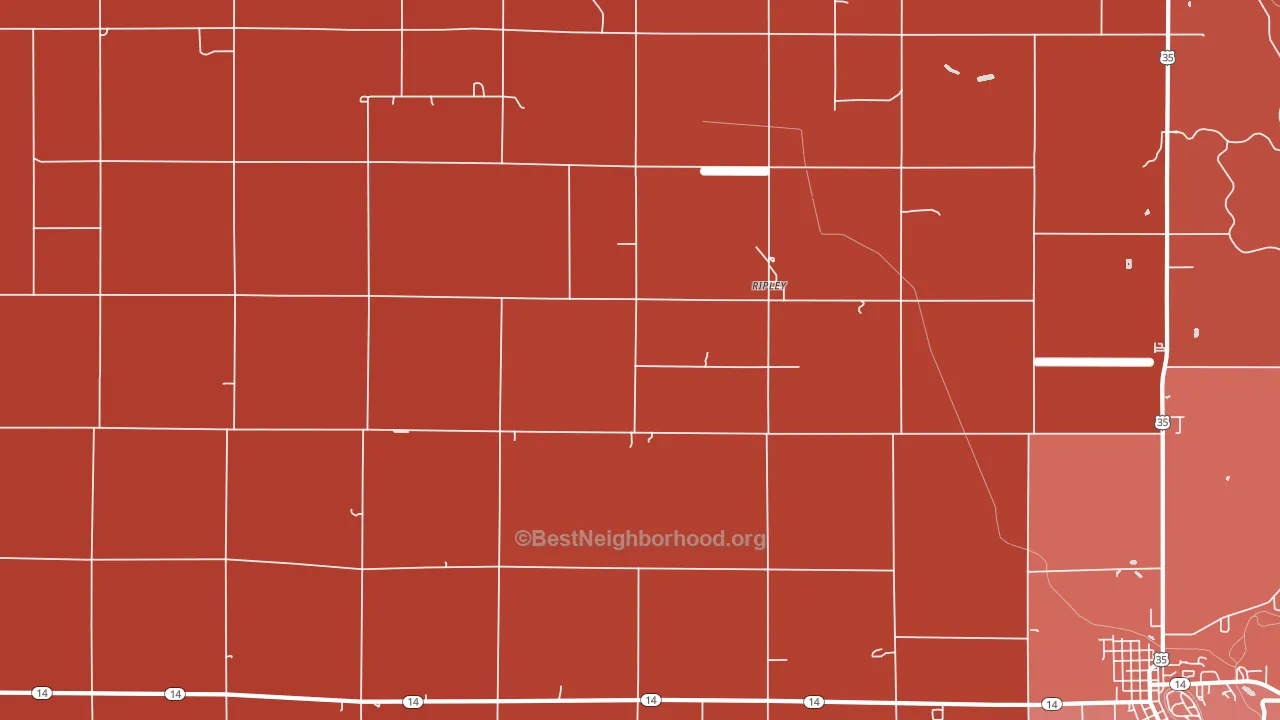 Ripley, IN block-group political-lean map