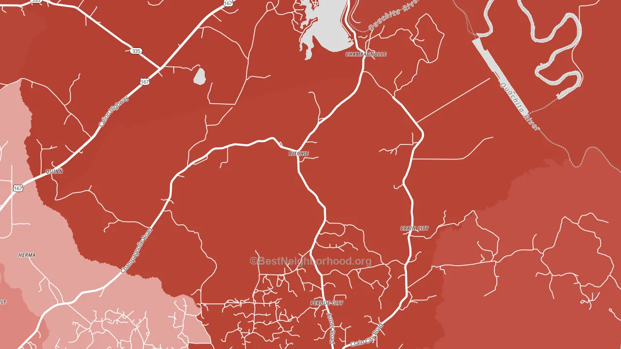 Ritchie, AR block-group political-lean map