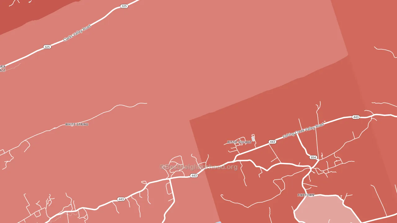 Ritzie Village, PA block-group political-lean map
