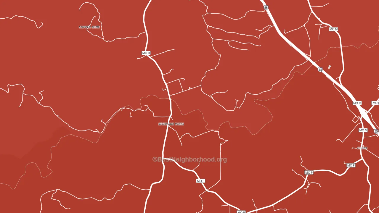 River aux Vases, MO block-group political-lean map