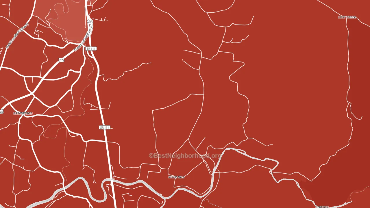 River Hill, TN block-group political-lean map