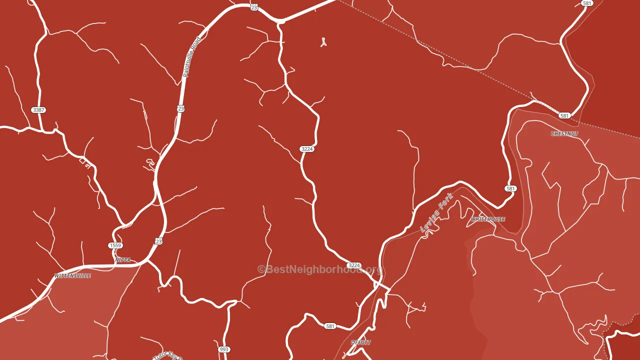 River, KY block-group political-lean map