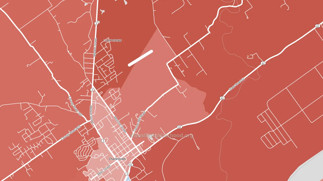 River Ridge, IN block-group political-lean map
