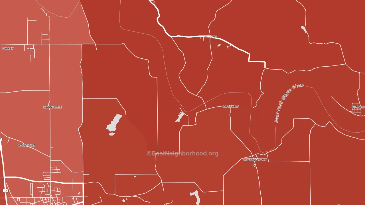 River Vale, IN block-group political-lean map