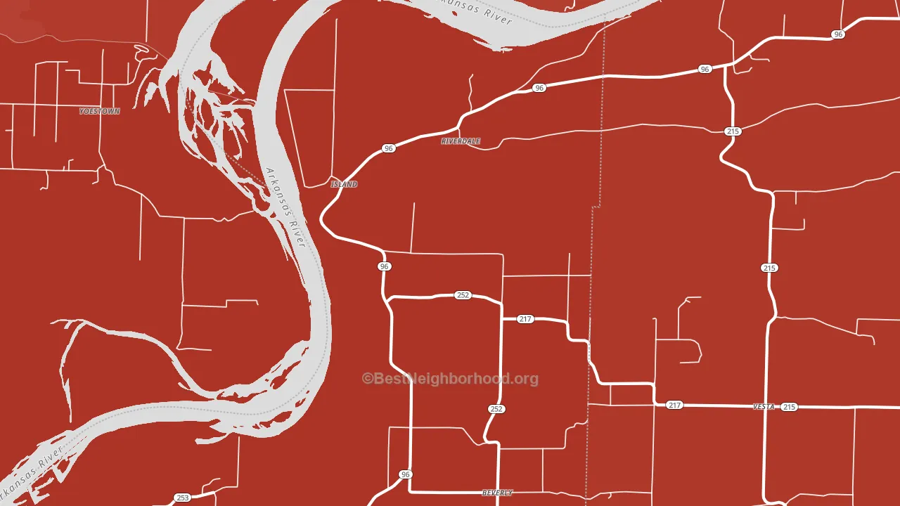 Riverdale, AR block-group political-lean map