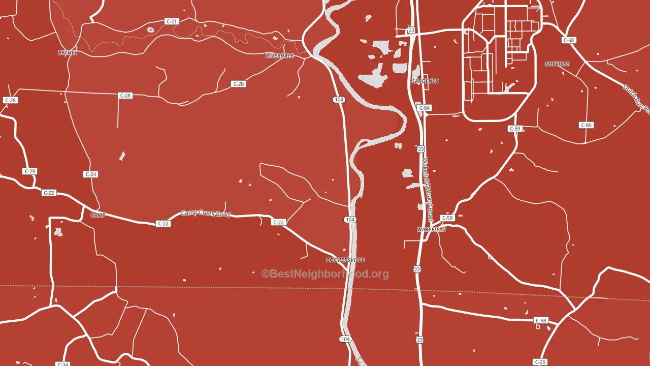 Riverdale, OH block-group political-lean map