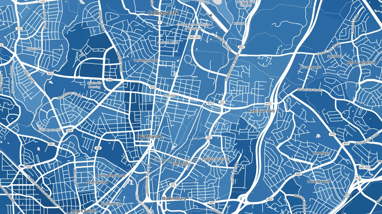 Riverdale Park, MD block-group political-lean map