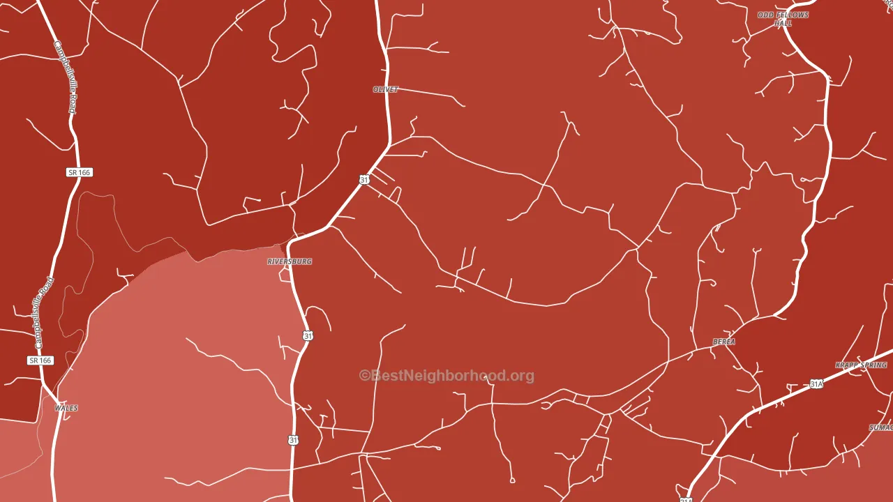 Riversburg, TN block-group political-lean map