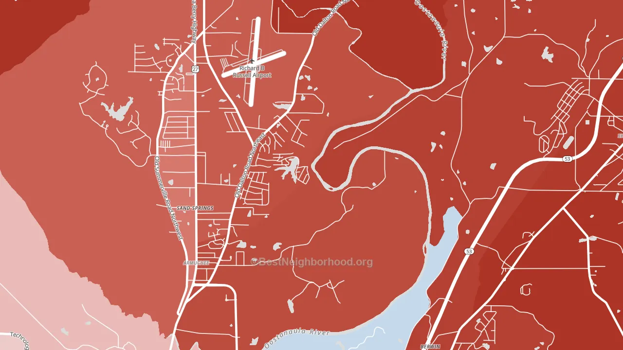 Riverside, GA block-group political-lean map