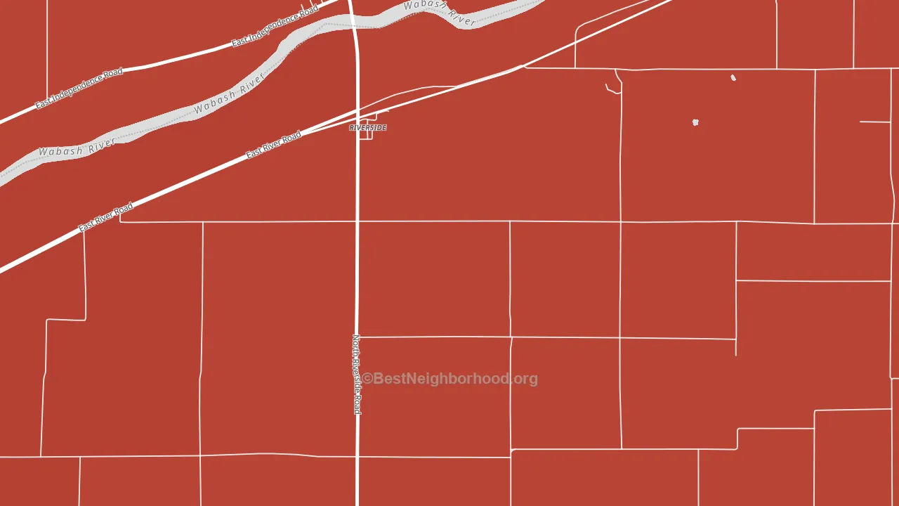 Riverside, IN block-group political-lean map