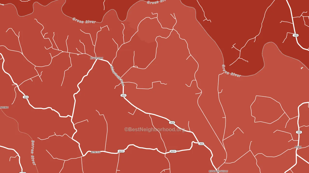 Riverside, KY block-group political-lean map