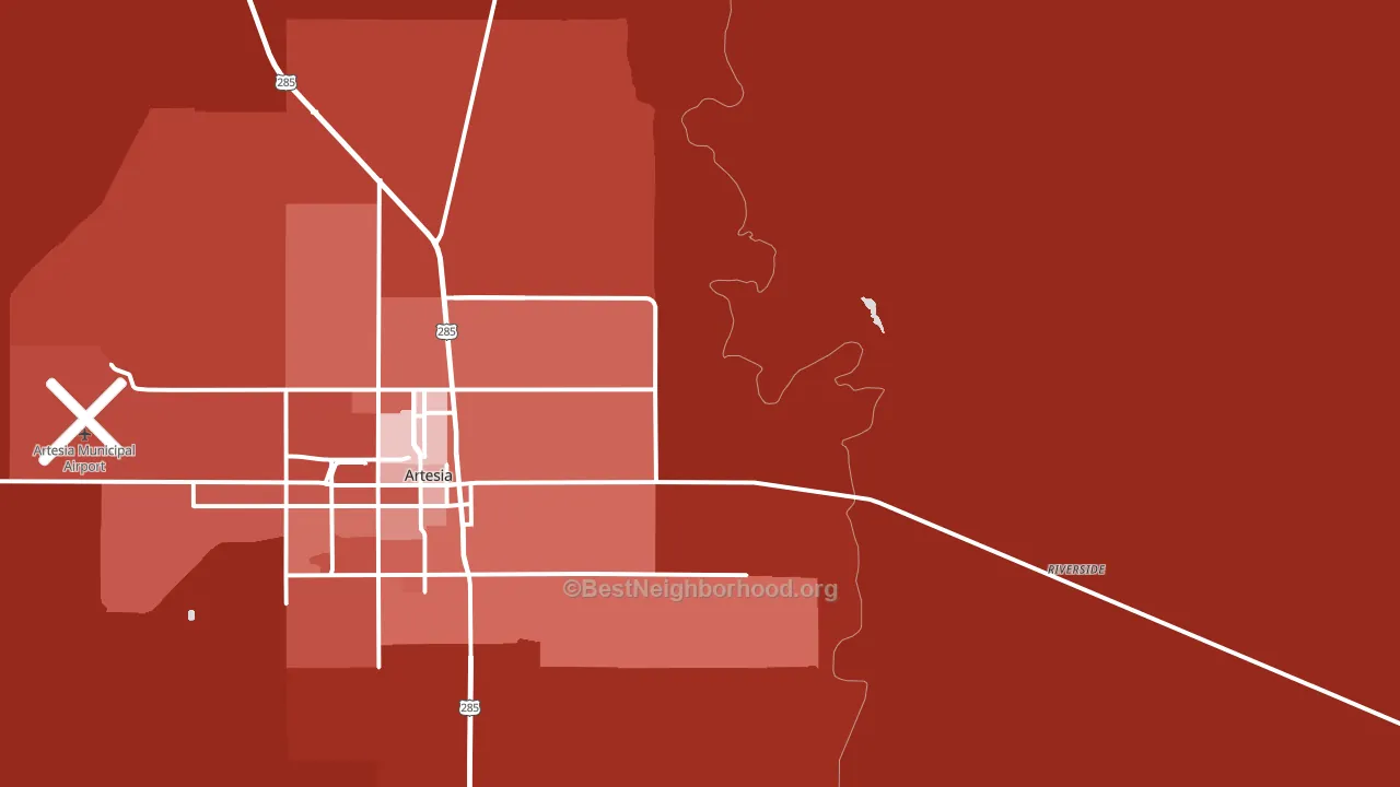 Riverside, NM block-group political-lean map