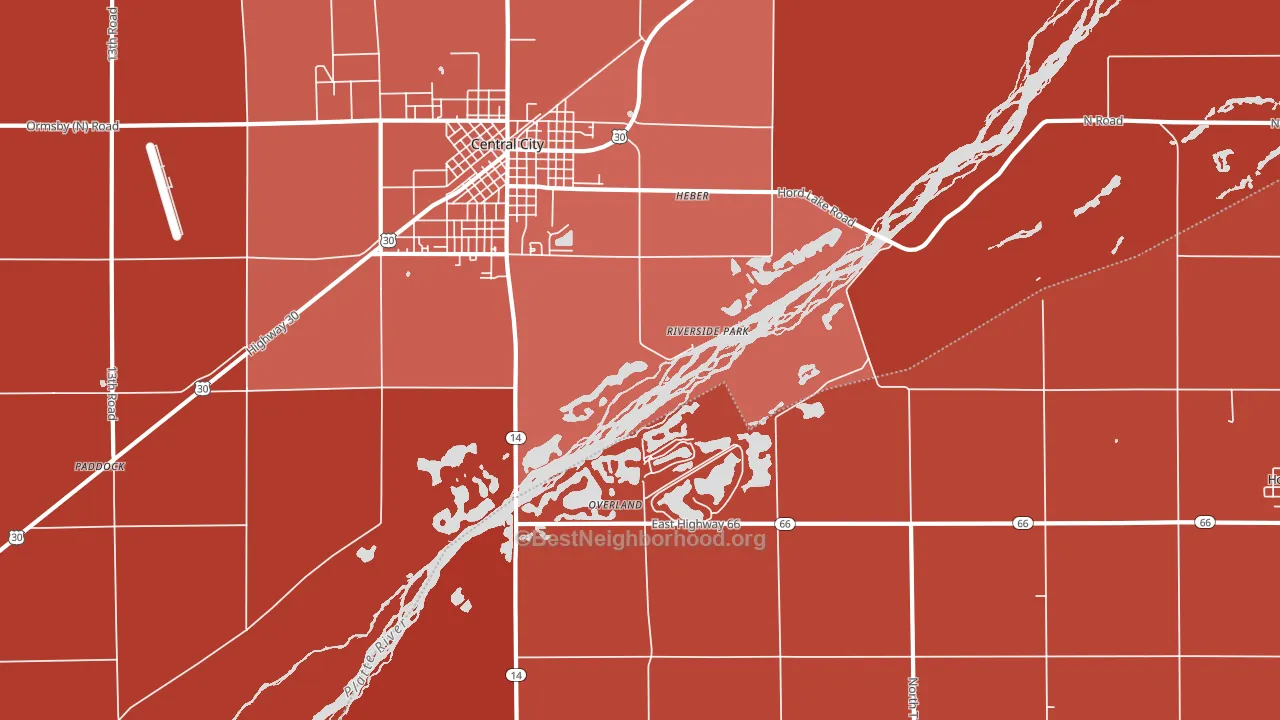 Riverside Park, NE block-group political-lean map