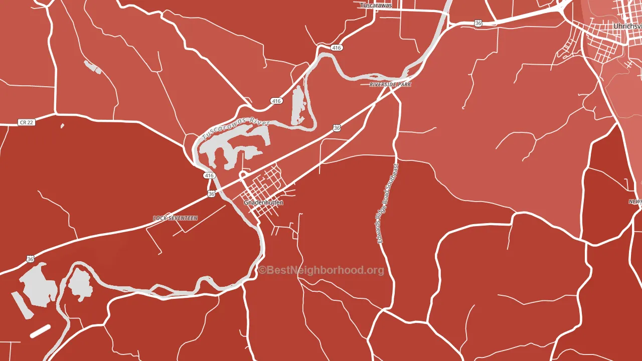 Riverside Park, OH block-group political-lean map
