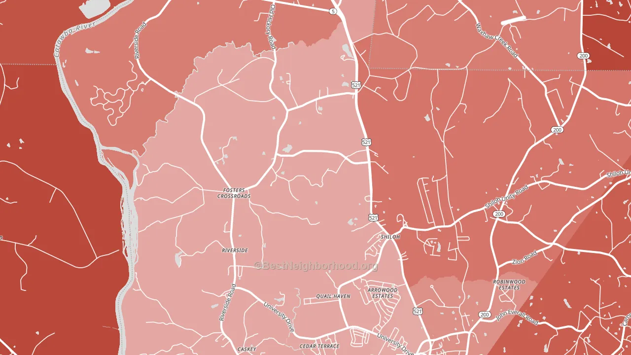 Riverside, SC block-group political-lean map