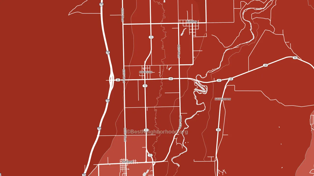 Riverside, UT block-group political-lean map