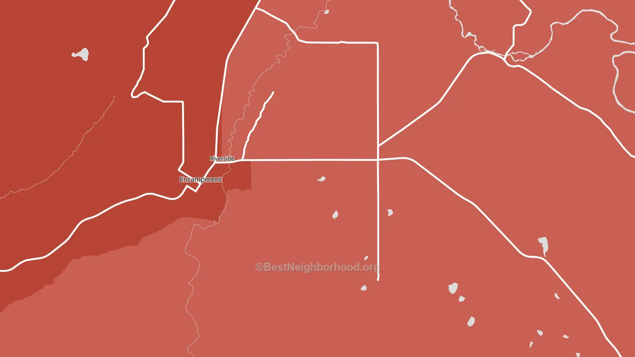 Riverside, WY block-group political-lean map