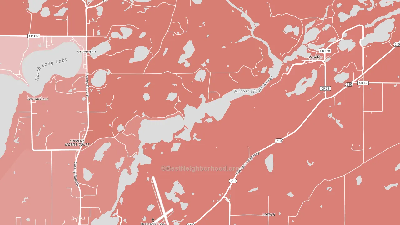 Riverton, MN block-group political-lean map