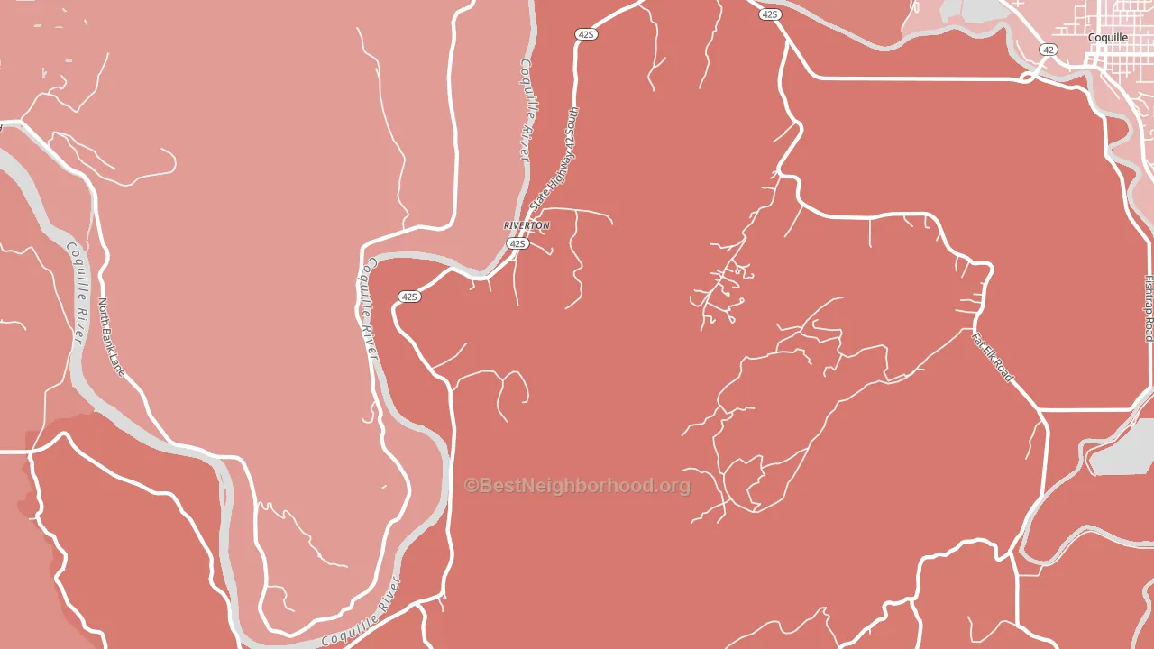 Riverton, OR block-group political-lean map