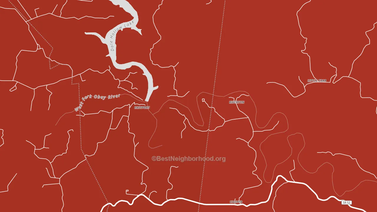 Riverton, TN block-group political-lean map