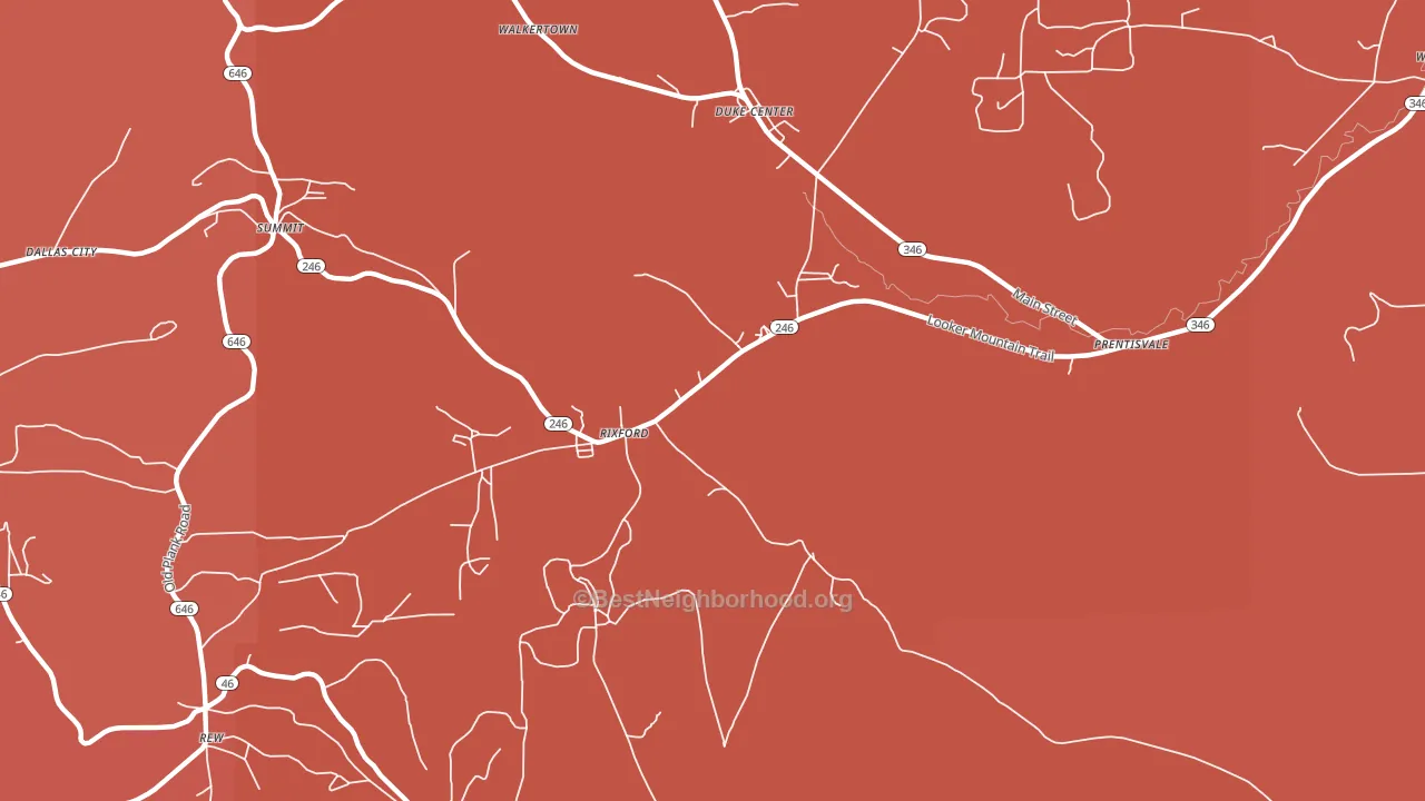 Rixford, PA block-group political-lean map