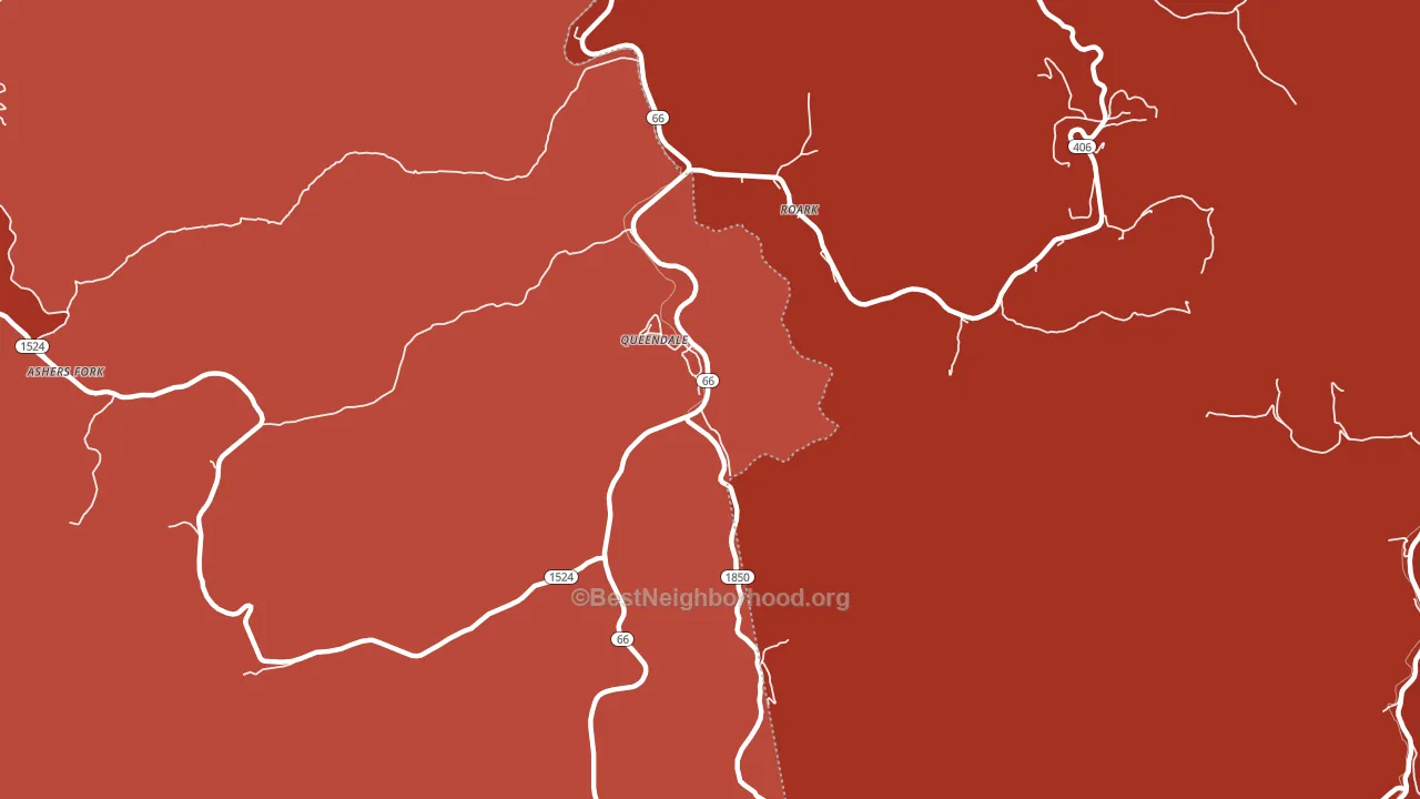 Roark, KY block-group political-lean map