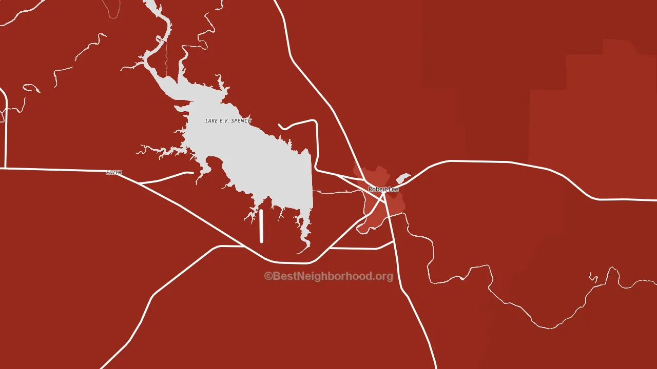Robert Lee, TX block-group political-lean map