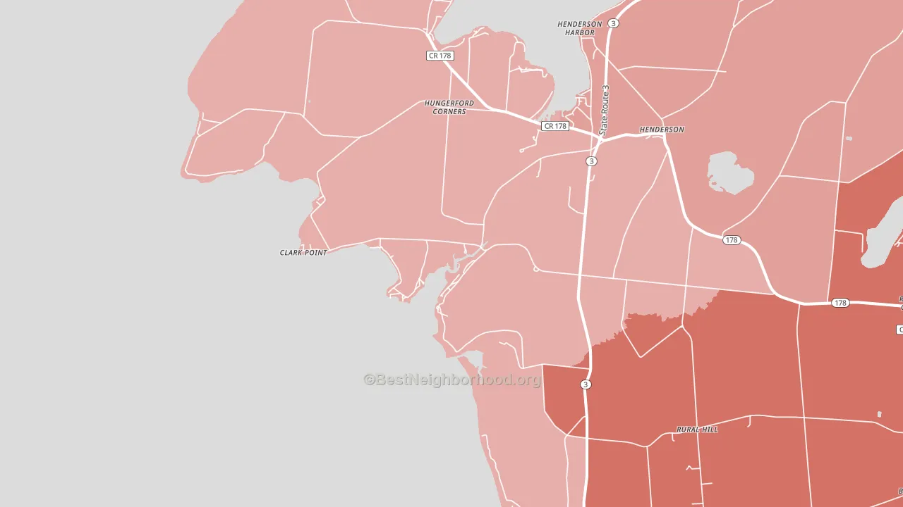Roberts Corner, NY block-group political-lean map
