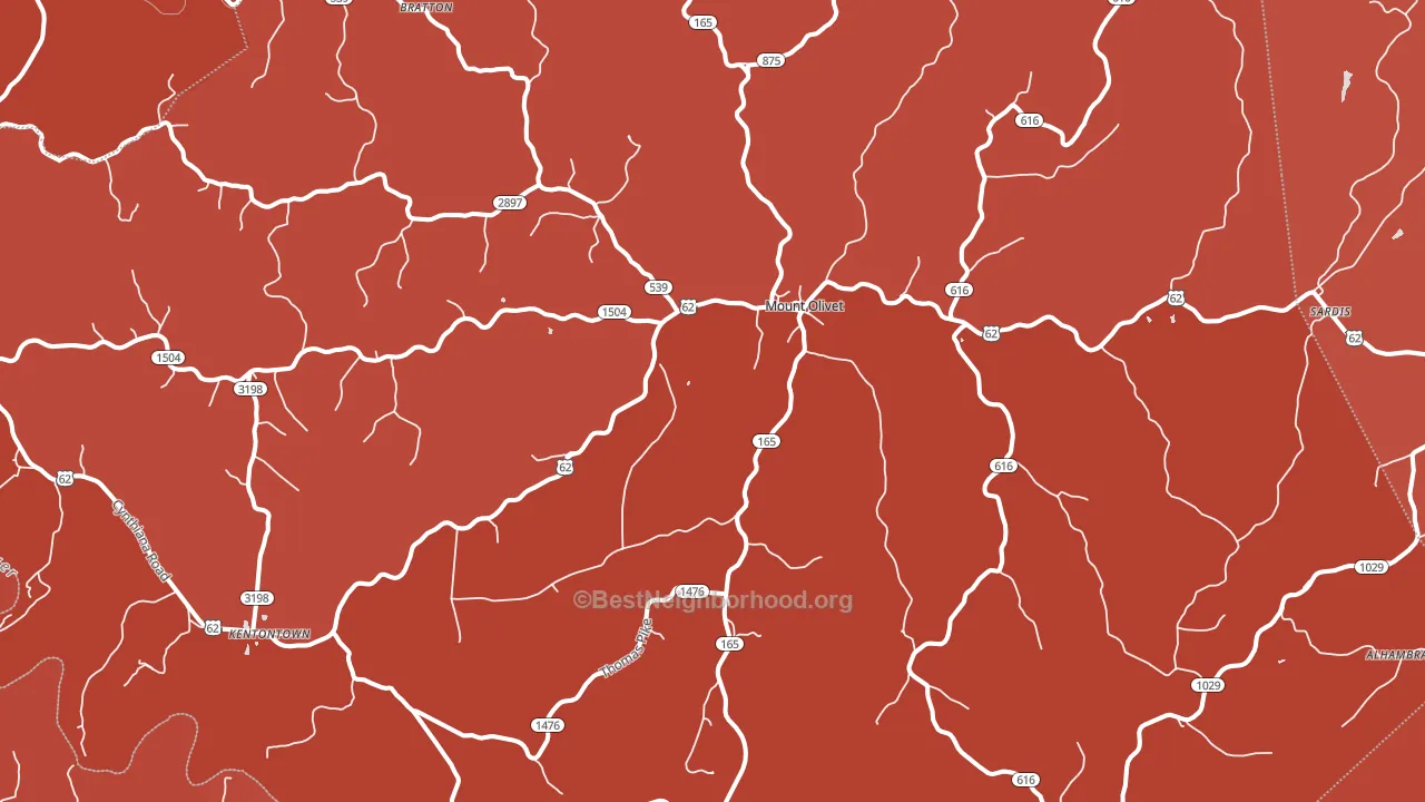 Robertson County, KY block-group political-lean map
