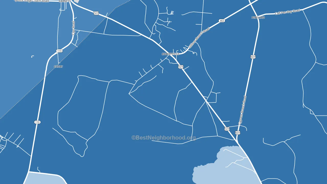 Robertville, SC block-group political-lean map