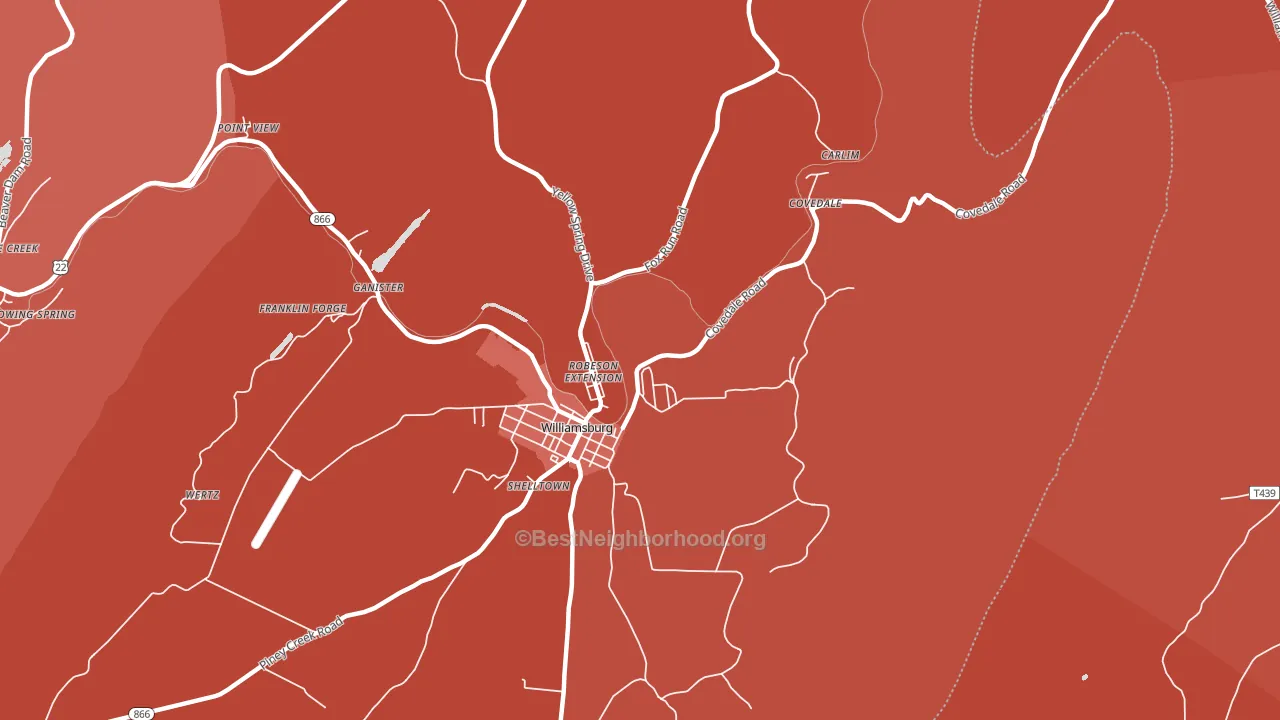 Robeson Extension, PA block-group political-lean map