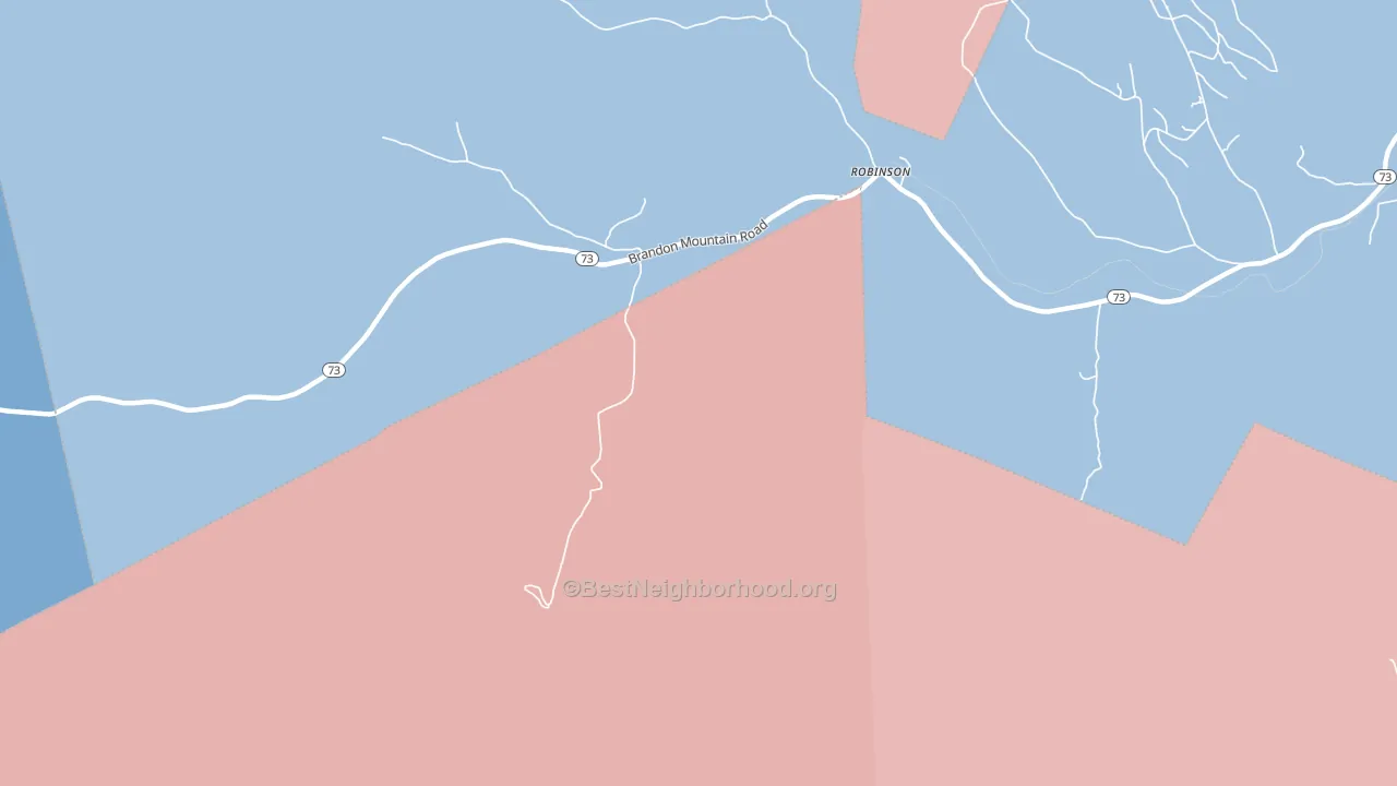 Robinson, VT block-group political-lean map