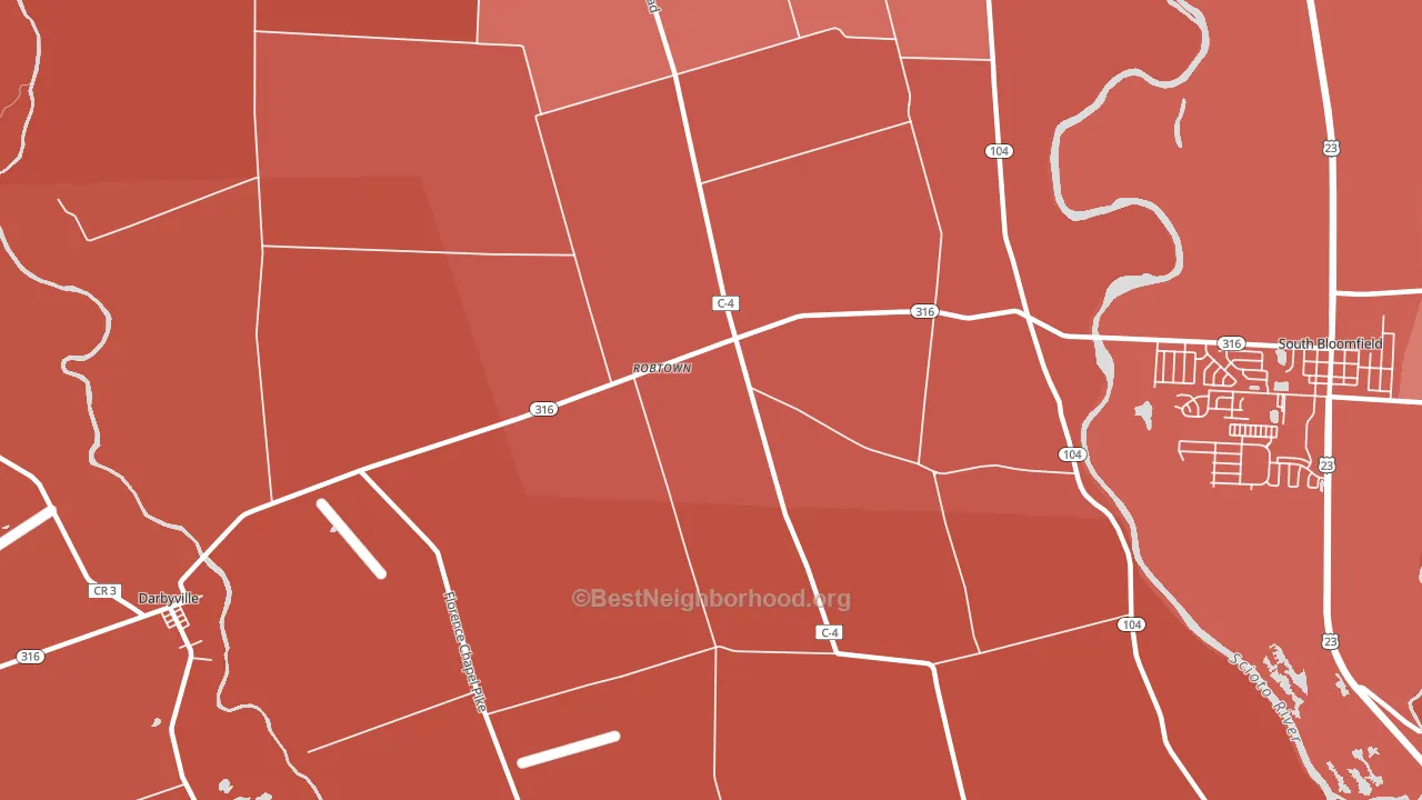 Robtown, OH block-group political-lean map
