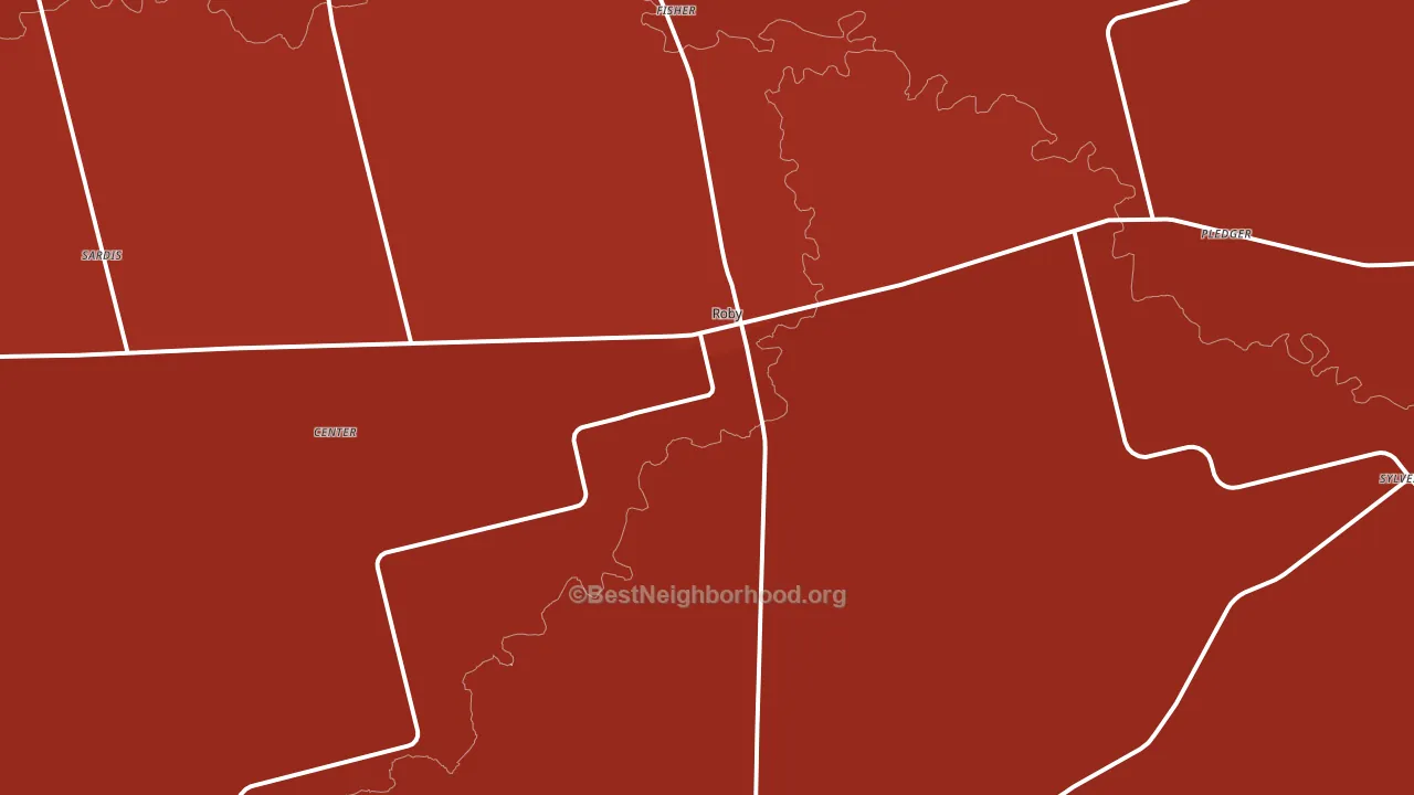 Roby, TX block-group political-lean map